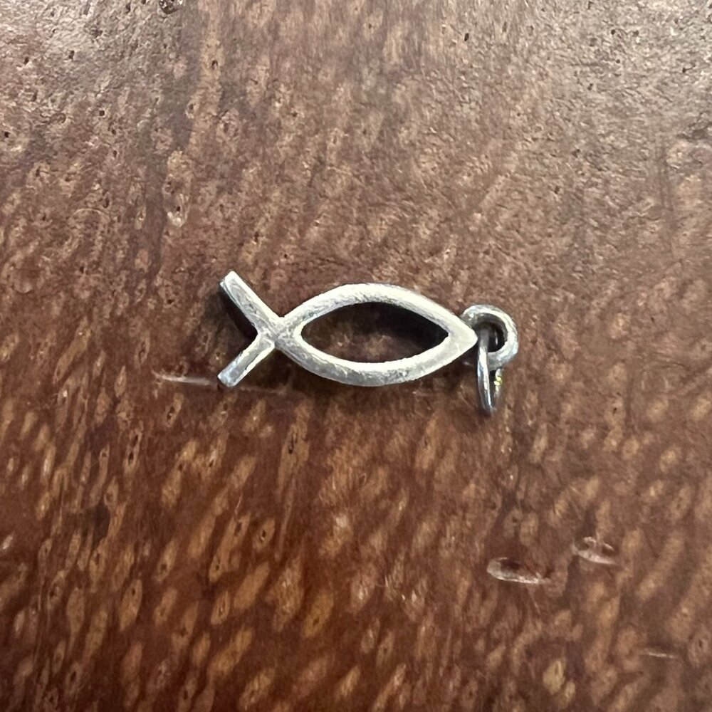 Retired James Avery Sterling Silver Deep Ichthus Fish Charm